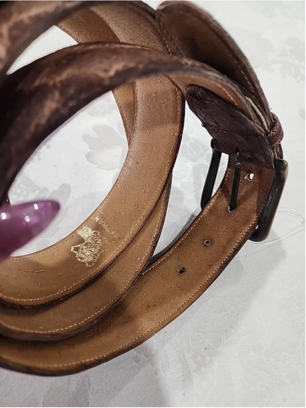 Gameskin Products Leather Belt Size 48 Vintage